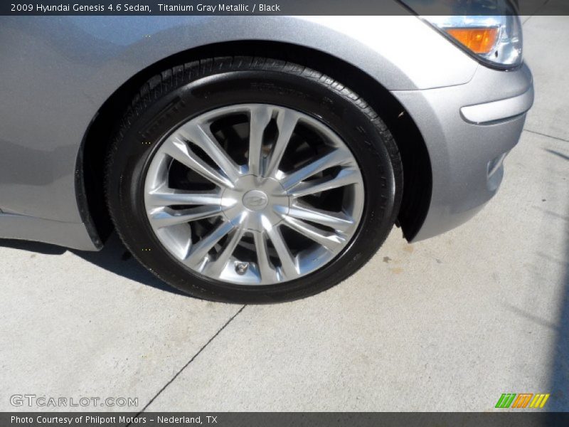 Titanium Gray Metallic / Black 2009 Hyundai Genesis 4.6 Sedan