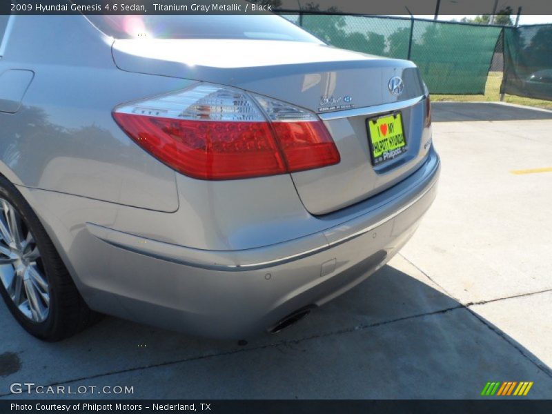 Titanium Gray Metallic / Black 2009 Hyundai Genesis 4.6 Sedan