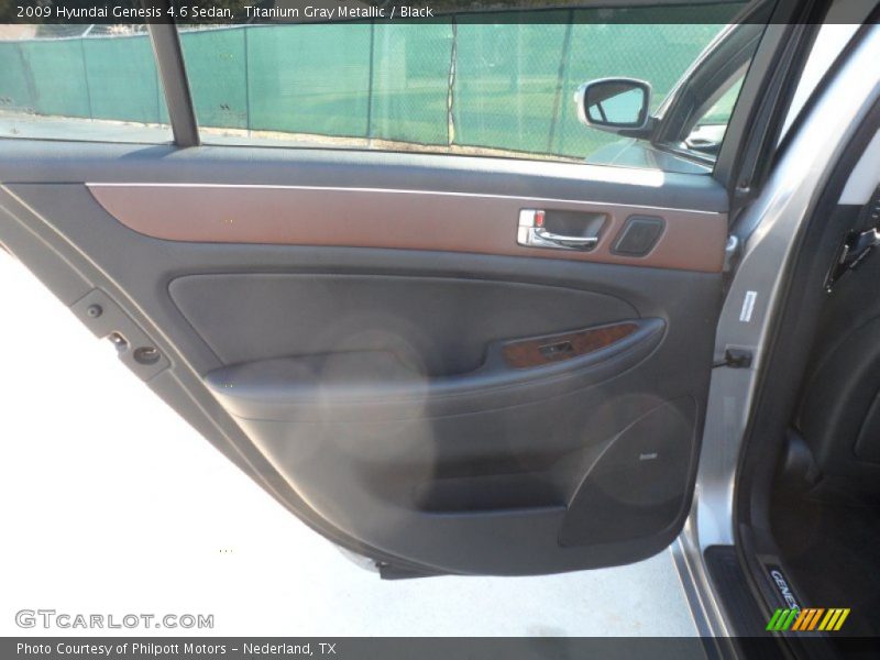 Titanium Gray Metallic / Black 2009 Hyundai Genesis 4.6 Sedan