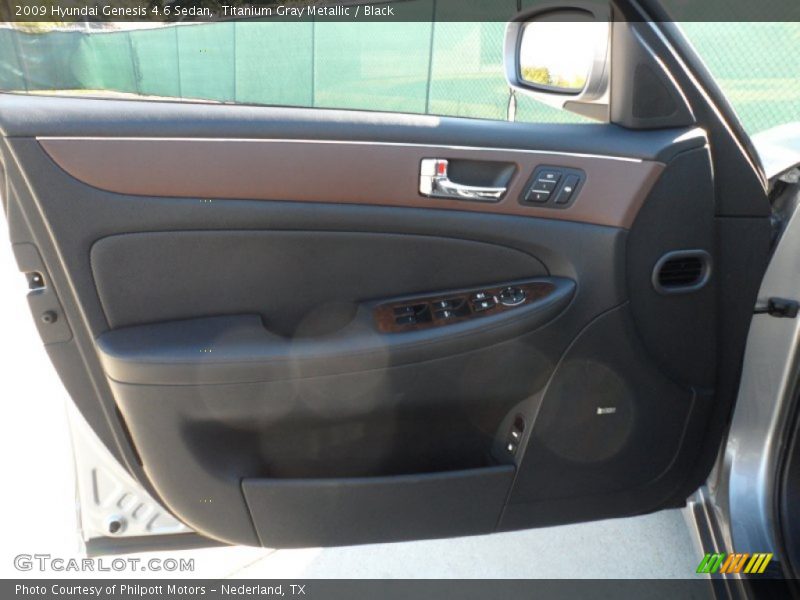 Titanium Gray Metallic / Black 2009 Hyundai Genesis 4.6 Sedan