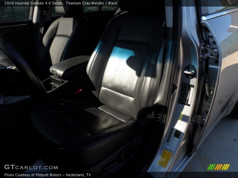 Titanium Gray Metallic / Black 2009 Hyundai Genesis 4.6 Sedan