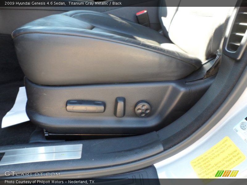 Titanium Gray Metallic / Black 2009 Hyundai Genesis 4.6 Sedan