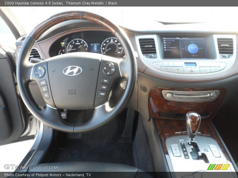 Titanium Gray Metallic / Black 2009 Hyundai Genesis 4.6 Sedan