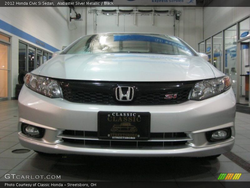 Alabaster Silver Metallic / Black 2012 Honda Civic Si Sedan