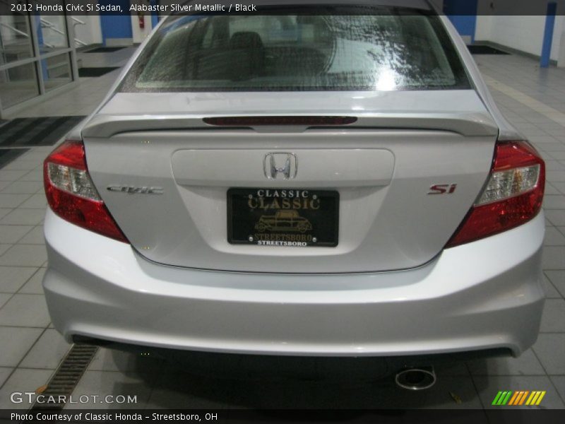 Alabaster Silver Metallic / Black 2012 Honda Civic Si Sedan