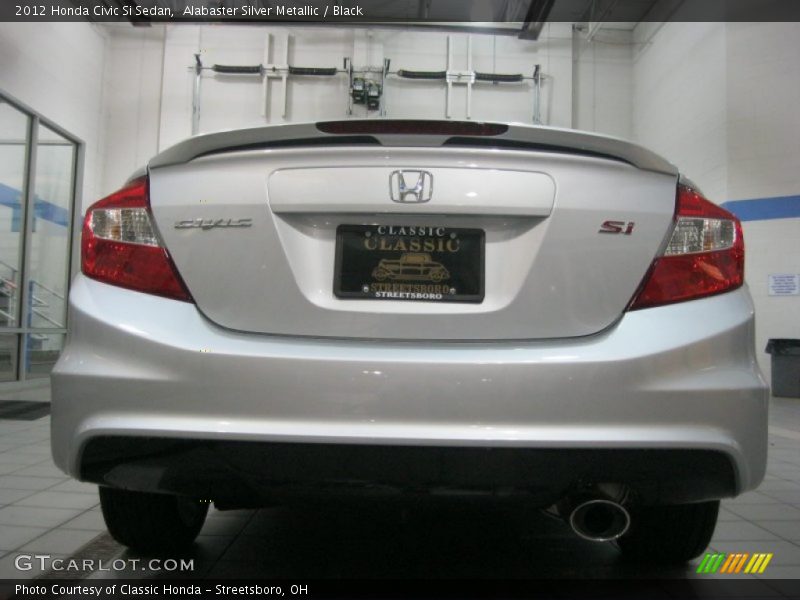 Alabaster Silver Metallic / Black 2012 Honda Civic Si Sedan