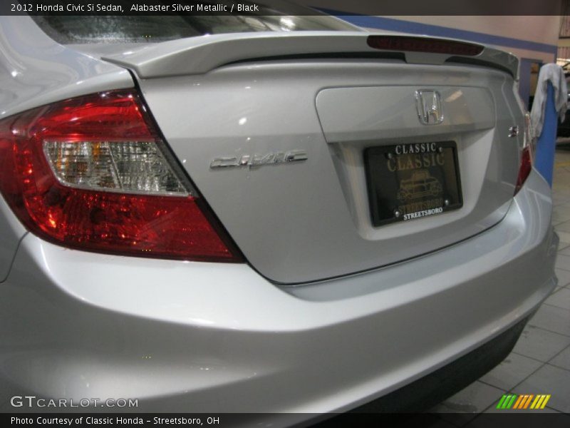 Alabaster Silver Metallic / Black 2012 Honda Civic Si Sedan
