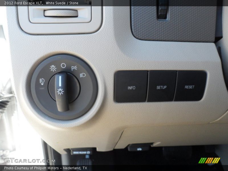 White Suede / Stone 2012 Ford Escape XLT