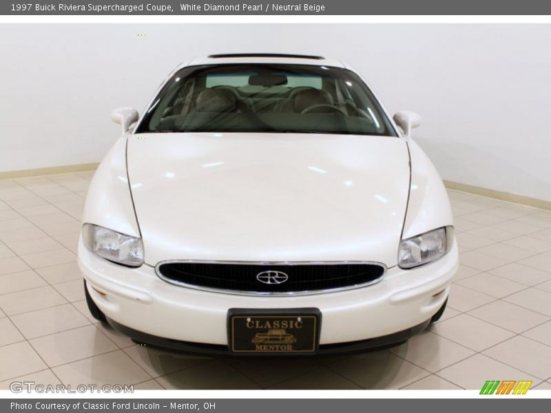 White Diamond Pearl / Neutral Beige 1997 Buick Riviera Supercharged Coupe