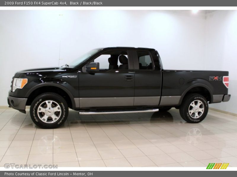 Black / Black/Black 2009 Ford F150 FX4 SuperCab 4x4