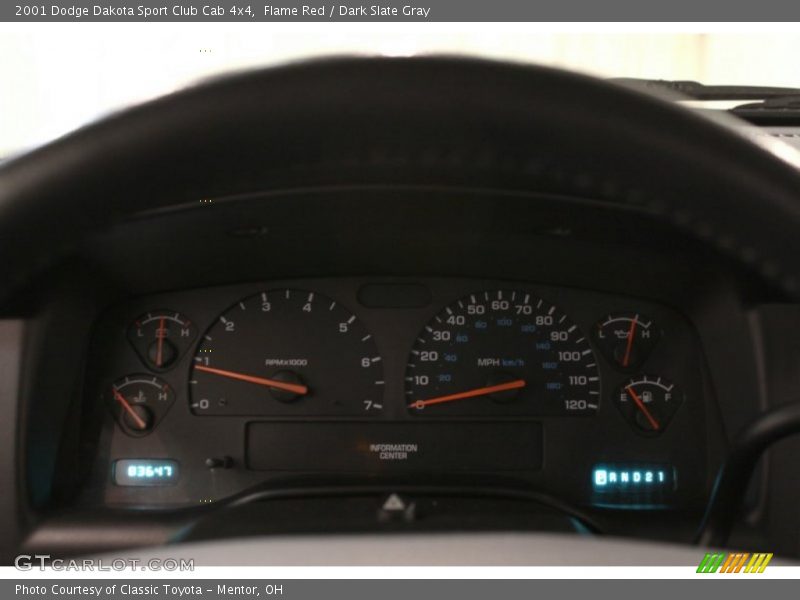 Flame Red / Dark Slate Gray 2001 Dodge Dakota Sport Club Cab 4x4