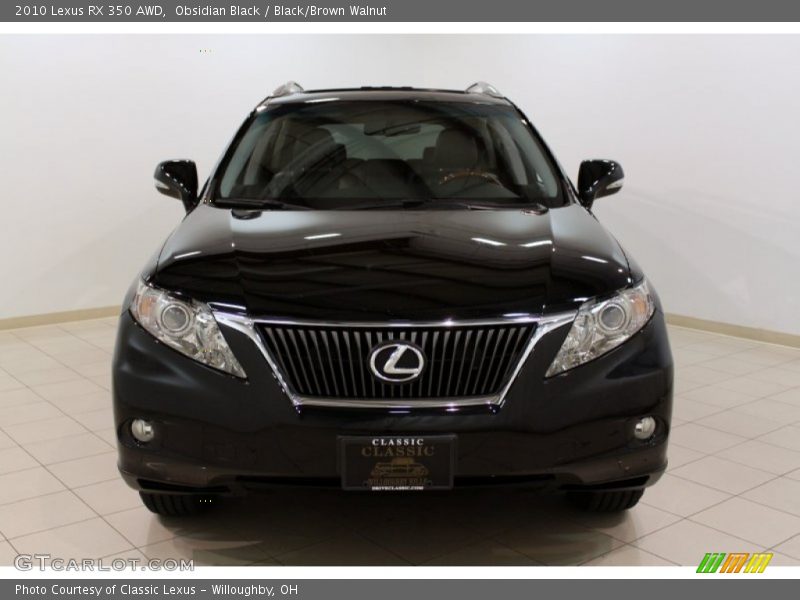 Obsidian Black / Black/Brown Walnut 2010 Lexus RX 350 AWD