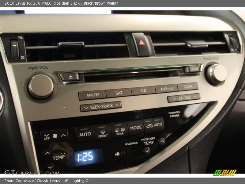 Controls of 2010 RX 350 AWD