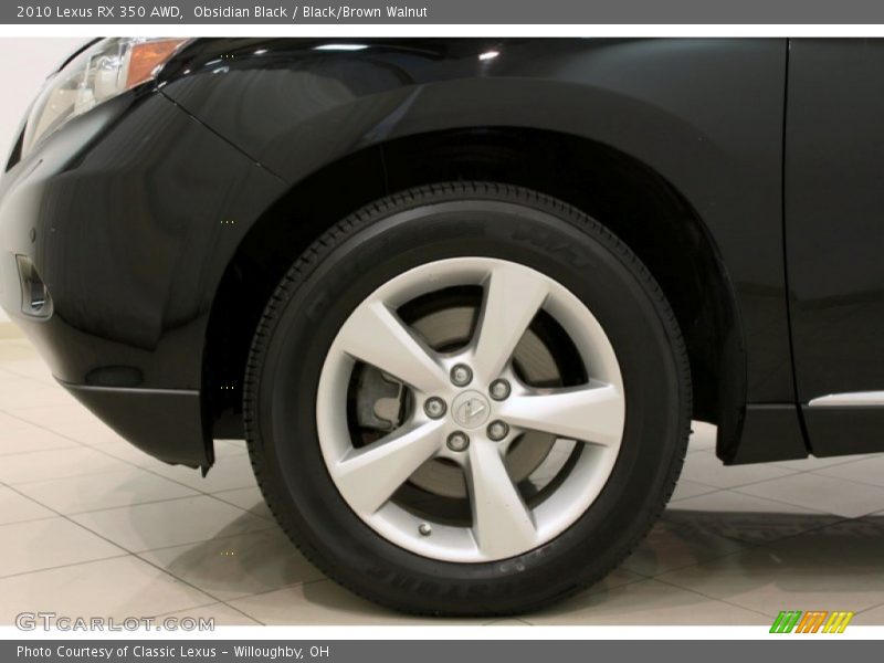 Obsidian Black / Black/Brown Walnut 2010 Lexus RX 350 AWD