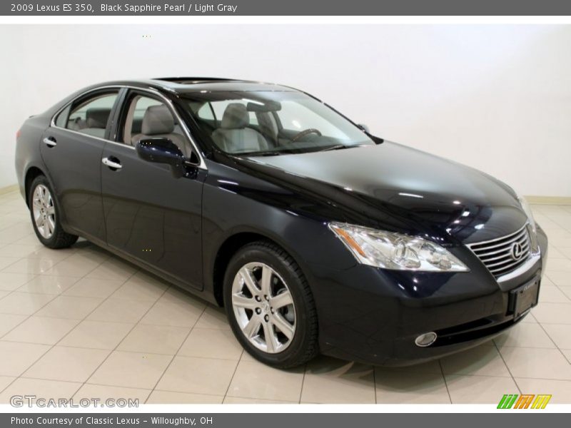 Black Sapphire Pearl / Light Gray 2009 Lexus ES 350