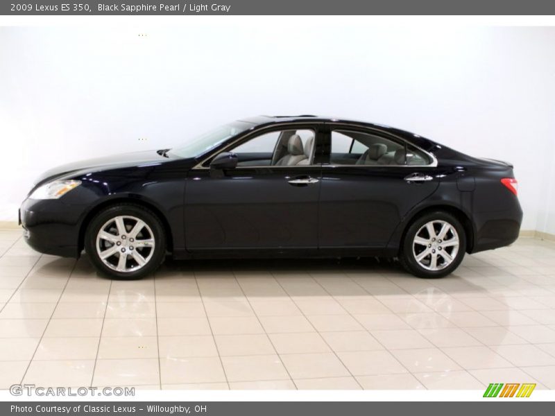 Black Sapphire Pearl / Light Gray 2009 Lexus ES 350