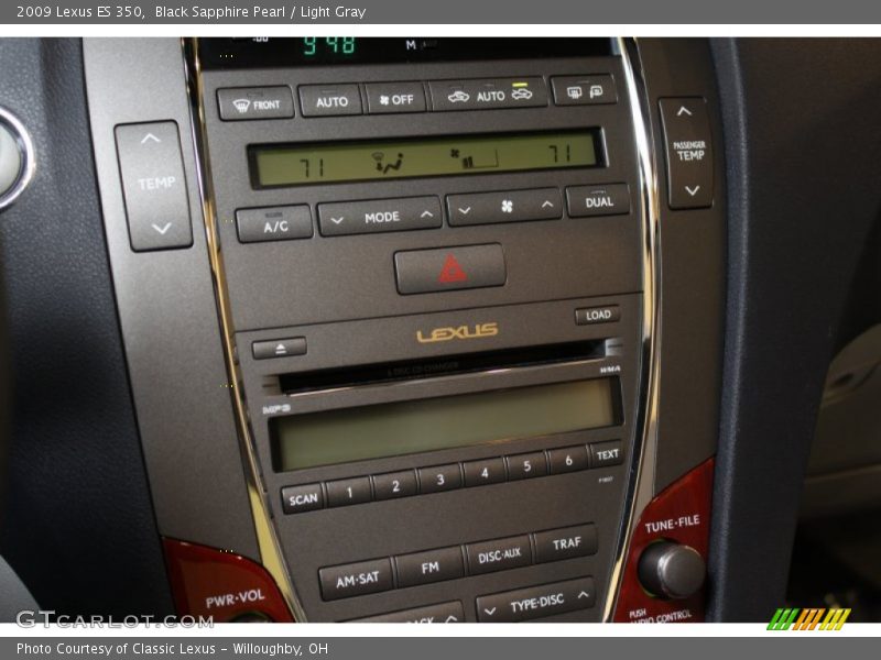 Black Sapphire Pearl / Light Gray 2009 Lexus ES 350