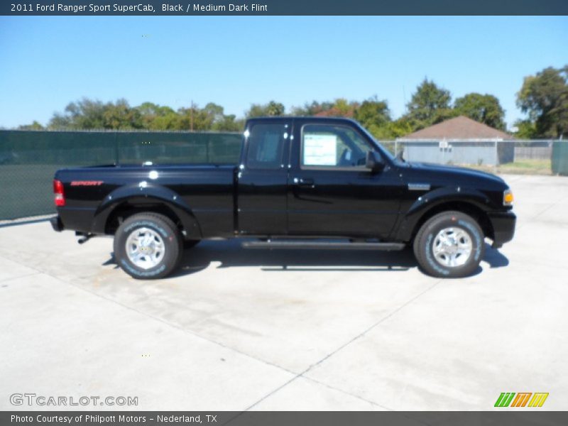 Black / Medium Dark Flint 2011 Ford Ranger Sport SuperCab