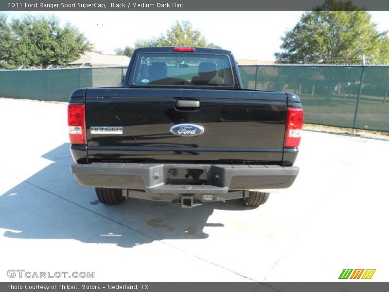 Black / Medium Dark Flint 2011 Ford Ranger Sport SuperCab