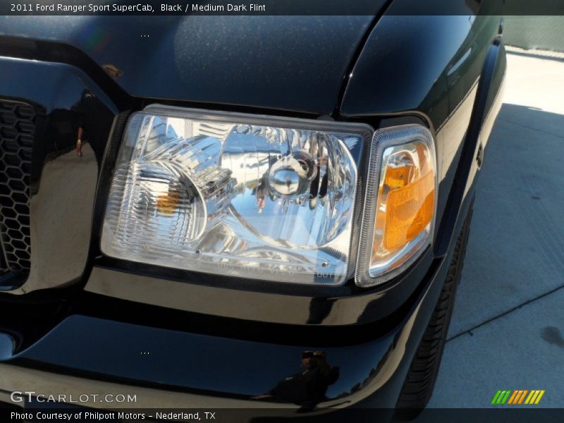 Black / Medium Dark Flint 2011 Ford Ranger Sport SuperCab