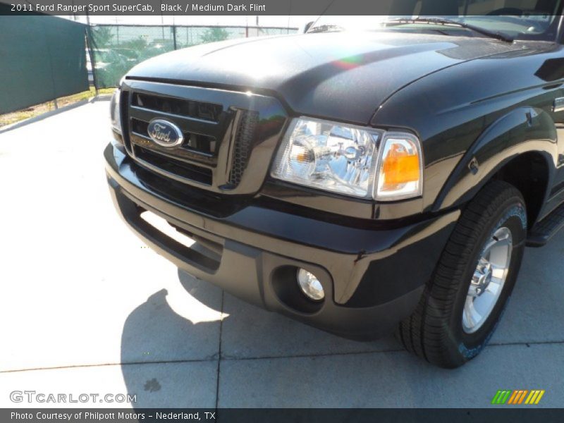 Black / Medium Dark Flint 2011 Ford Ranger Sport SuperCab