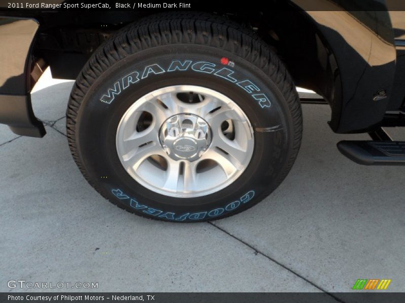 Black / Medium Dark Flint 2011 Ford Ranger Sport SuperCab