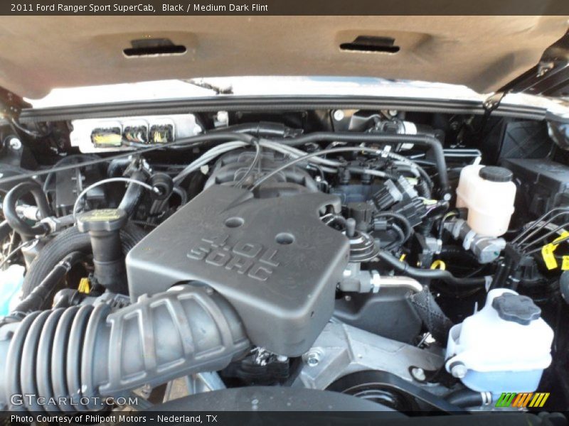 Black / Medium Dark Flint 2011 Ford Ranger Sport SuperCab