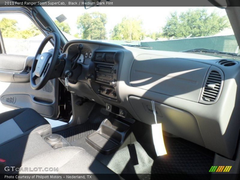 Black / Medium Dark Flint 2011 Ford Ranger Sport SuperCab
