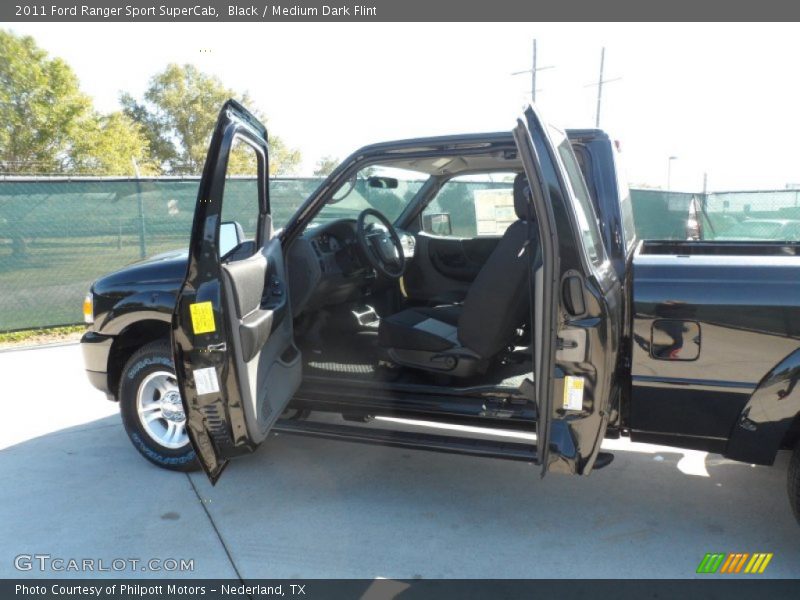 Black / Medium Dark Flint 2011 Ford Ranger Sport SuperCab