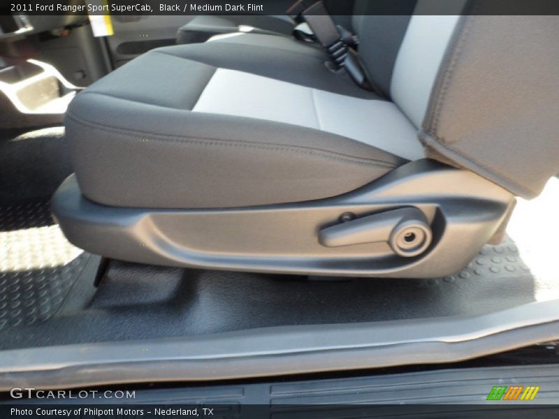 Black / Medium Dark Flint 2011 Ford Ranger Sport SuperCab