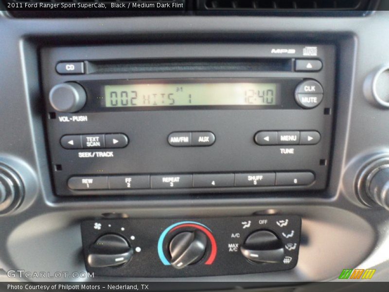 Black / Medium Dark Flint 2011 Ford Ranger Sport SuperCab