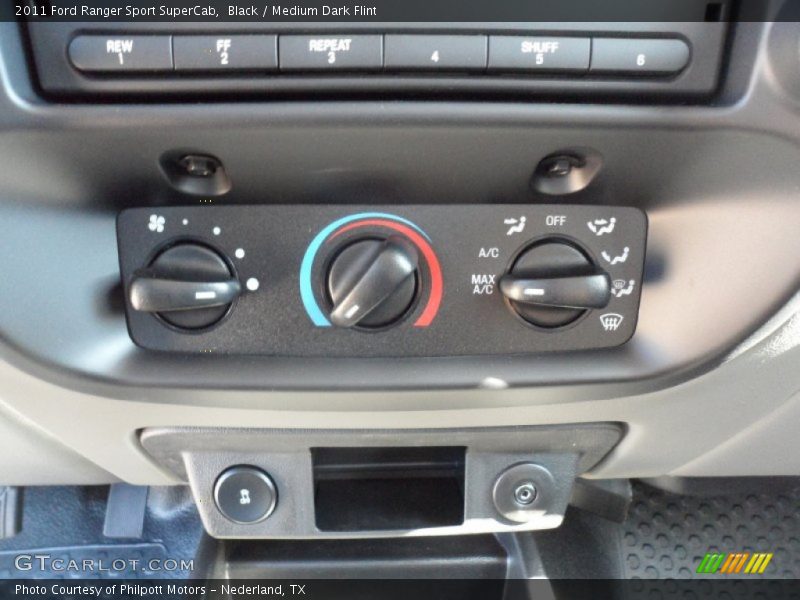 Black / Medium Dark Flint 2011 Ford Ranger Sport SuperCab