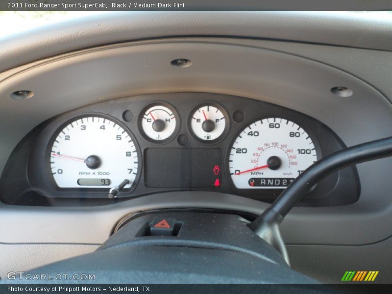 Black / Medium Dark Flint 2011 Ford Ranger Sport SuperCab