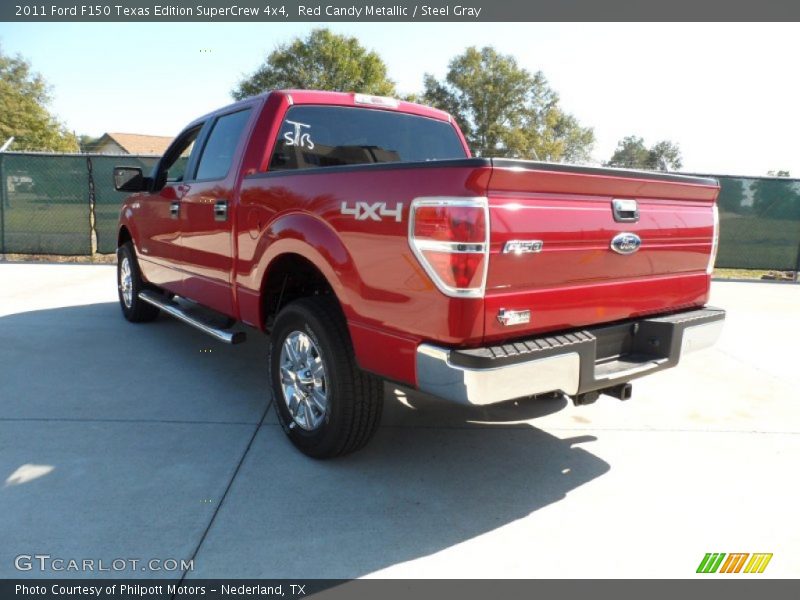 Red Candy Metallic / Steel Gray 2011 Ford F150 Texas Edition SuperCrew 4x4