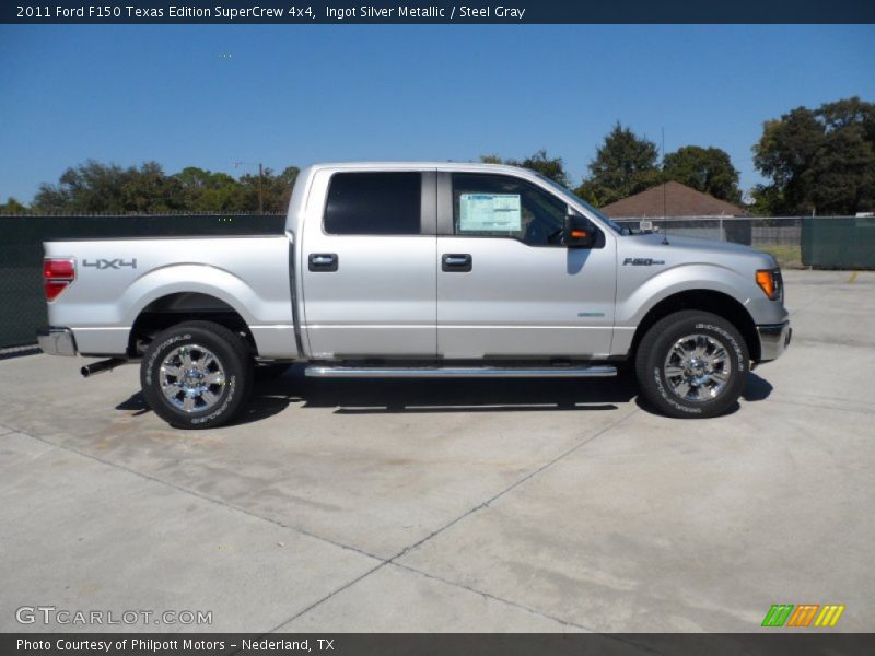 Ingot Silver Metallic / Steel Gray 2011 Ford F150 Texas Edition SuperCrew 4x4