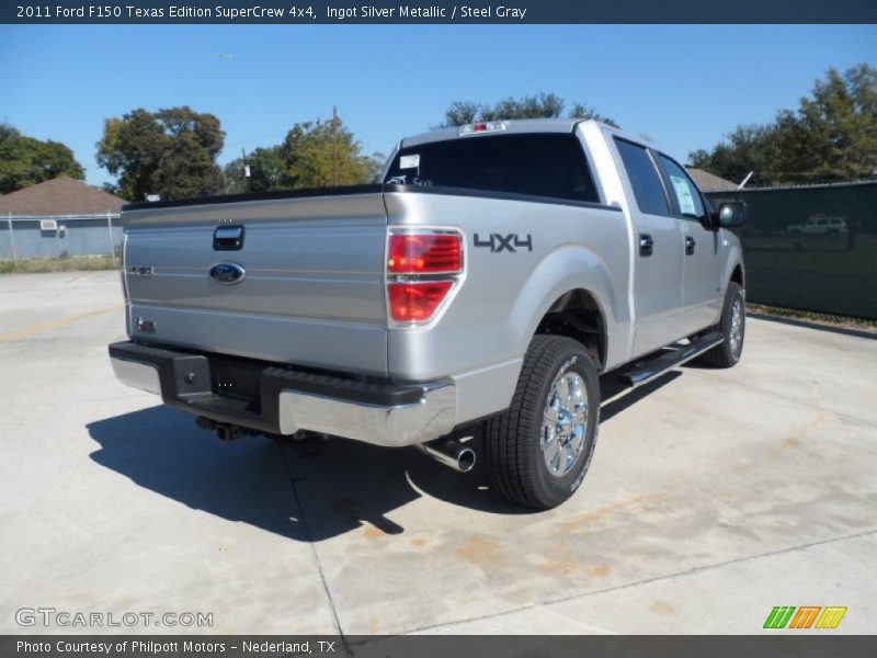 Ingot Silver Metallic / Steel Gray 2011 Ford F150 Texas Edition SuperCrew 4x4