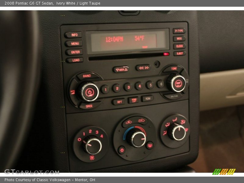 Ivory White / Light Taupe 2008 Pontiac G6 GT Sedan