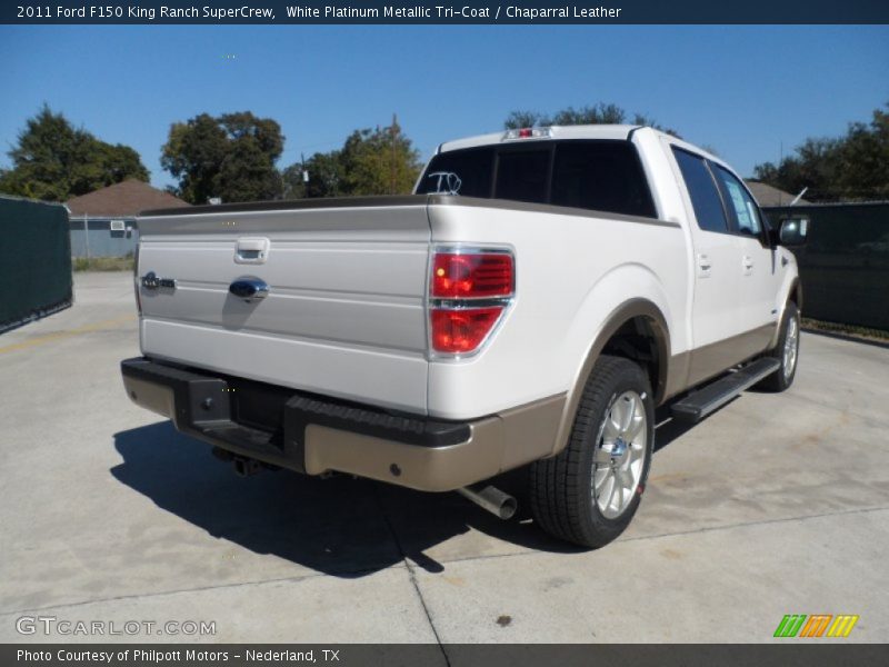 White Platinum Metallic Tri-Coat / Chaparral Leather 2011 Ford F150 King Ranch SuperCrew