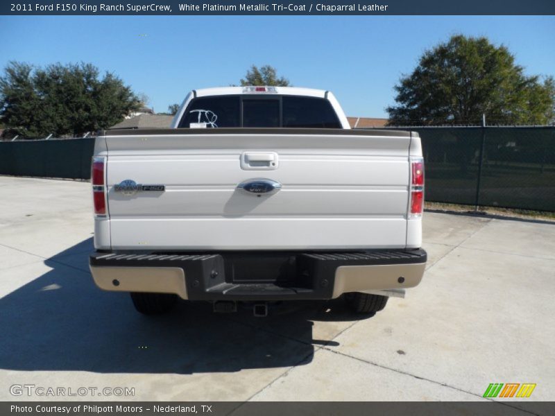 White Platinum Metallic Tri-Coat / Chaparral Leather 2011 Ford F150 King Ranch SuperCrew