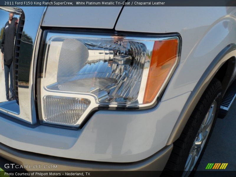 White Platinum Metallic Tri-Coat / Chaparral Leather 2011 Ford F150 King Ranch SuperCrew