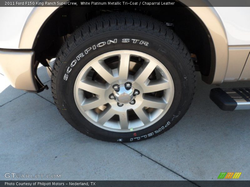 White Platinum Metallic Tri-Coat / Chaparral Leather 2011 Ford F150 King Ranch SuperCrew