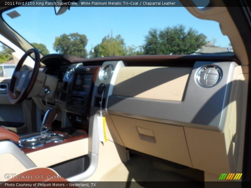 White Platinum Metallic Tri-Coat / Chaparral Leather 2011 Ford F150 King Ranch SuperCrew