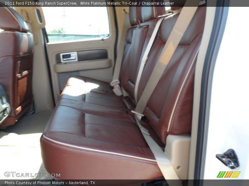 White Platinum Metallic Tri-Coat / Chaparral Leather 2011 Ford F150 King Ranch SuperCrew