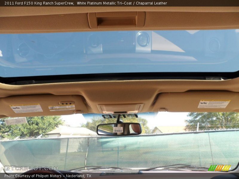 White Platinum Metallic Tri-Coat / Chaparral Leather 2011 Ford F150 King Ranch SuperCrew