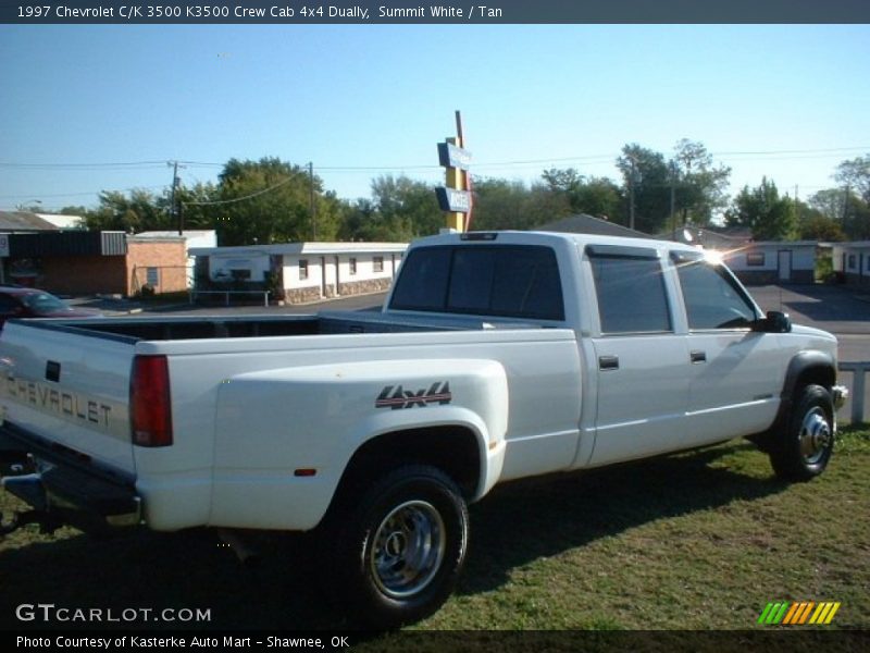 Summit White / Tan 1997 Chevrolet C/K 3500 K3500 Crew Cab 4x4 Dually