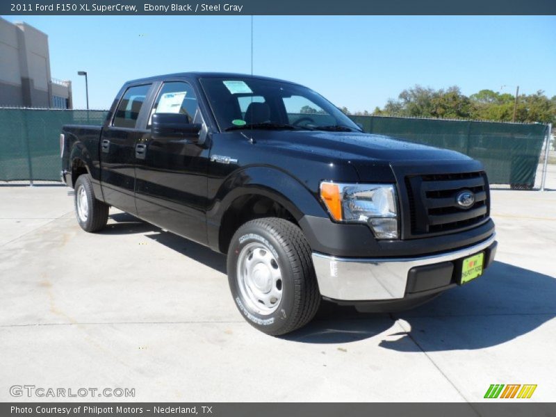 Ebony Black / Steel Gray 2011 Ford F150 XL SuperCrew