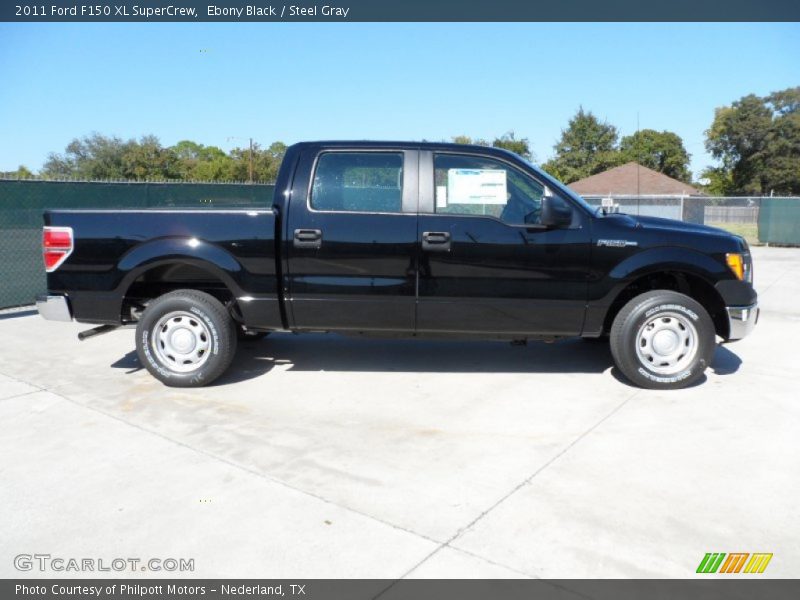 Ebony Black / Steel Gray 2011 Ford F150 XL SuperCrew