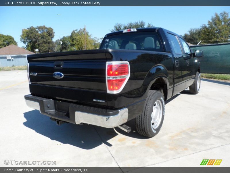 Ebony Black / Steel Gray 2011 Ford F150 XL SuperCrew