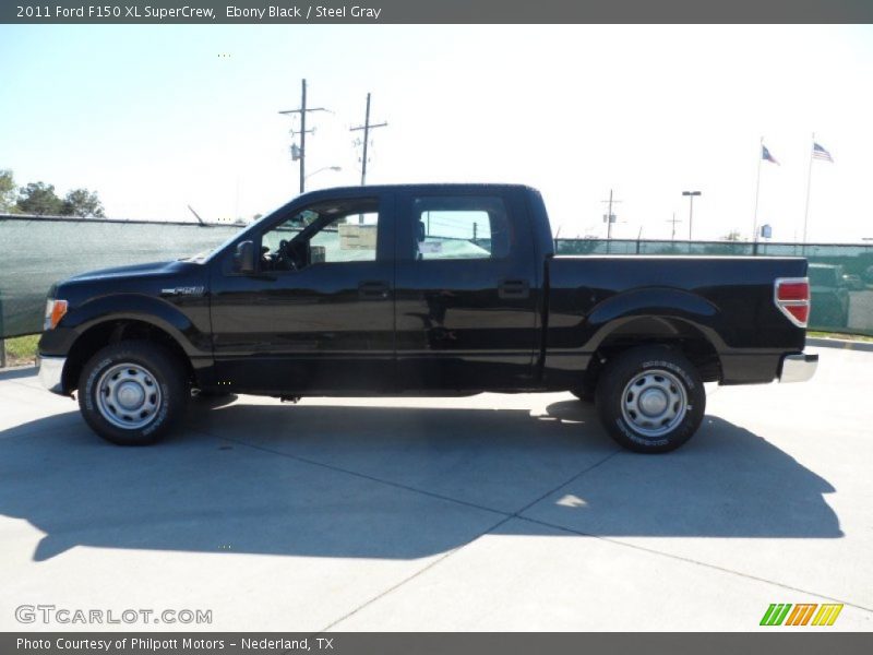 Ebony Black / Steel Gray 2011 Ford F150 XL SuperCrew