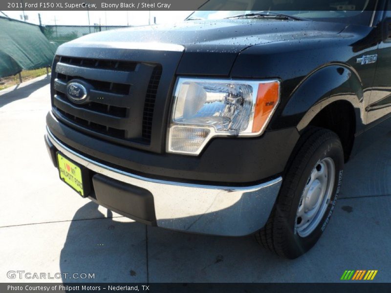 Ebony Black / Steel Gray 2011 Ford F150 XL SuperCrew